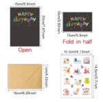 Colorful Happy Birthday Greeting Cards Set, 24Pcs Cards with Envelopes - Image 3