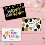 24 PCS Black Gold Happy Birthday Cards Set, Assorted Birthday Greeting Cards with Envelopes - Image 4