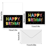 24 PCS Black Gold Happy Birthday Cards Set, Assorted Birthday Greeting Cards with Envelopes - Image 6