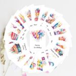 24 PCS Watercolor Happy Birthday Cards Pack, Assorted Designs Cards with Envelopes - Image 3