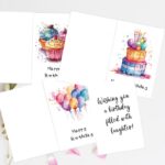 24 PCS Watercolor Happy Birthday Cards Pack, Assorted Designs Cards with Envelopes - Image 4