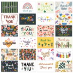 24-Piece Thank You Card Set, Greeting Note Cards with Envelopes, Greeting Card Set
