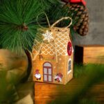 Vintage Christmas House Treat Boxes, 3 Designs Gingerbread House Paper Boxes 24 Pcs Set - Image 4
