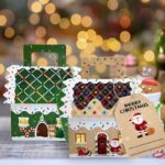 Christmas Gingerbread House Candy Boxes, 4 Designs Paper Gift Boxes 24 Pcs Set - Image 5