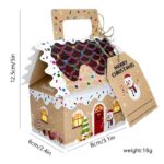 Christmas Gingerbread House Candy Boxes, 4 Designs Paper Gift Boxes 24 Pcs Set - Image 7