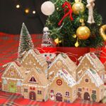 Kraft Paper Christmas House Gift Boxes, 12 Designs Candy Treat Boxes 24 Pcs Set - Image 4