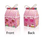 Colorful Gingerbread House Christmas Boxes, 4 Designs Candy Cookie Paper Boxes 24 Pcs Set - Image 4