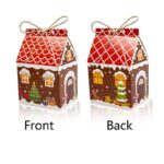 Colorful Gingerbread House Christmas Boxes, 4 Designs Candy Cookie Paper Boxes 24 Pcs Set - Image 5