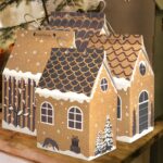 Plain Kraft Christmas House Gift Boxes, 4 Designs Gingerbread House Treat Boxes 24 Pcs Set - Image 4