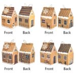 Plain Kraft Christmas House Gift Boxes, 4 Designs Gingerbread House Treat Boxes 24 Pcs Set - Image 5