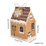 Plain Kraft Christmas House Gift Boxes, 4 Designs Gingerbread House Treat Boxes 24 Pcs Set - Image 6