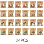 Cartoon Santa Christmas Kraft Gift Bags, 24Pcs Holiday Candy Treat Paper Bags Set - Image 2