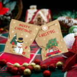 Cartoon Santa Christmas Kraft Gift Bags, 24Pcs Holiday Candy Treat Paper Bags Set - Image 4