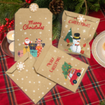 Cartoon Santa Christmas Kraft Gift Bags, 24Pcs Holiday Candy Treat Paper Bags Set - Image 6