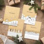Black White Sketch Christmas Kraft Paper Bags, 24Pcs Xmas Treat Gift Bags Set - Image 4