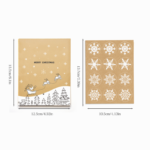 Black White Sketch Christmas Kraft Paper Bags, 24Pcs Xmas Treat Gift Bags Set - Image 5