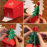 3D Christmas Tree Gift Boxes, Christmas Apple Candy Packaging Box Set Includes 10 Boxes & 10 Bells-S - Image 5