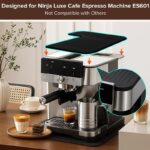 L Shaped Silicone Coffee Machine Mat, Non Slip Heat Resistant Espresso Machine Drip Tray Protector Pad-Black - Image 4