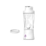 Large Capacity Portable Electric Blender USB Rechargeable Travel Protein Shaker Bottle-White