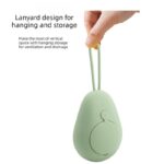 Avocado Shape Silicone Bath Brush Refillable Body Shower Brush with Hanging Loop-Blue - Image 3