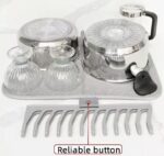 Foldable Dish Drying Mat with Plastic Drain Rack Absorbent Kitchen Counter Drying Pad - Image 6