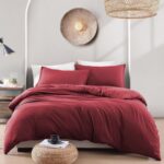 Hotel Soft Microfiber Duvet Cover Set-2000TC Quilt Cover Set & Pillowcases -1 Donna Cover Zipper Closure & 1 x Pillowcases-Breathable Bedding - Wrinkle, Fade, Stain Resistant(Red,Single) - Image 6