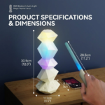 RGB Magic Crystal Speaker Lamp with Bluetooth, Music Sync, and Ambient Lighting for Gaming Desk, Bedroom, or Home Decor (Green) - Image 2