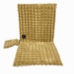 USB-Powered Heated Seat Cushion with Plush Faux Rabbit Fur, Anti-Slip Base, and Foldable Backrest – Ideal for Office Chairs, Car Seats, and Outdoor Camping Chairs in Rock Gray, Cherry Pink, and Fallen Yellow. (45×45×2cm, Yellow) - Image 6