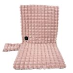 USB-Powered Heated Seat Cushion with Plush Faux Rabbit Fur, Anti-Slip Base, and Foldable Backrest – Ideal for Office Chairs, Car Seats, and Outdoor Camping Chairs in Rock Gray, Cherry Pink, and Fallen Yellow. (90×45×2cm, Yellow) - Image 9