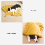 Leaf-Shaped Multi-Functional Pet Mat – Plush, Thick, and All-Season Comfort for Your Cat or Dog, Perfect as a Floor Pad, Crate Cushion, Sofa Protector, or Cozy Blanket (Orange) - Image 6