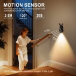 Adorable bunny-shaped motion sensor wall light with magnetic mounting, flicker-free LED, and three color temperatures—perfect for bedrooms, hallways, and staircases to create a warm, hands-free glow at night. (Blush, 2PCS) - Image 4