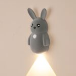 Adorable bunny-shaped motion sensor wall light with magnetic mounting, flicker-free LED, and three color temperatures—perfect for bedrooms, hallways, and staircases to create a warm, hands-free glow at night. (Blush, 2PCS) - Image 10
