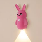 Adorable bunny-shaped motion sensor wall light with magnetic mounting, flicker-free LED, and three color temperatures—perfect for bedrooms, hallways, and staircases to create a warm, hands-free glow at night. (Grey, 2PCS) - Image 10