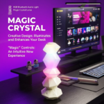 Magic Crystal Sound Lamp with RGB Music Rhythm, Bluetooth Speaker & Remote Control Wand – Ambient Night Light for Gaming Desk, Bedroom, and Home Décor (Green) - Image 3
