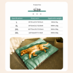 Luxuriously Soft and Thick Pet Sleeping Mat, Perfect Four-Season Floor Bed for Dogs and Cats, Removable Washable Cover with Waterproof Non-Slip Base, Ideal for Light Sleepers and All Breeds (XL,Brown) - Image 2