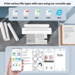 Portable A4 Thermal Printer with Bluetooth Wireless Connectivity, Inkless Printing for Home, Office, and Tattoo Transfer Use on Paper and Various Media (White) - Image 4
