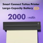 Portable A4 Thermal Printer with Bluetooth Wireless Connectivity, Inkless Printing for Home, Office, and Tattoo Transfer Use on Paper and Various Media (White) - Image 7