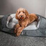 Plush Orthopedic Pet Sofa Bed with Bolstered Edges – Ultra-Soft Sponge Filled Luxury Dog and Cat Couch, Waterproof Inner Liner & Removable Washable Cover for Medium-Sized Pets Up to 35kg (Pink) - Image 3