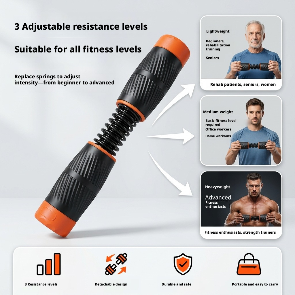 V1363-001-00 Adjustable wrist grip resistance bar - Image 1