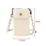 Beige Crossbody Phone Bag - Compact Travel Wallet with Large Capacity Multi Compartment Storage, Wear Resistant Shoulder Pouch for Phone, Coins and Daily Essentials