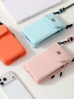 Beige Crossbody Phone Bag - Compact Travel Wallet with Large Capacity Multi Compartment Storage, Wear Resistant Shoulder Pouch for Phone, Coins and Daily Essentials - Image 4