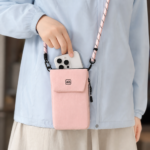 Beige Crossbody Phone Bag - Compact Travel Wallet with Large Capacity Multi Compartment Storage, Wear Resistant Shoulder Pouch for Phone, Coins and Daily Essentials - Image 5