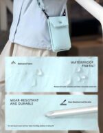 Beige Crossbody Phone Bag - Compact Travel Wallet with Large Capacity Multi Compartment Storage, Wear Resistant Shoulder Pouch for Phone, Coins and Daily Essentials - Image 7