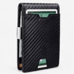Men's Slim RFID Blocking Bifold Wallet - Synthetic Leather, Carbon Fibre Style, Money Clip, Minimalist Card and Cash Holder for Everyday Carry - Image 2