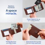 Men's Slim RFID Blocking Bifold Wallet - Synthetic Leather, Carbon Fibre Style, Money Clip, Minimalist Card and Cash Holder for Everyday Carry - Image 4