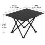 Black Portable Folding Table - 57*41cm Carbon Steel Compact Carry Design, Quick Setup and Space Saving Storage for Market Stalls, Camping and Outdoor Use - Image 6