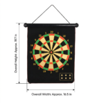 17 Inch Magnetic Dart Board Set -  50 x 42  cm, 3 mm Thick Target with 6 Darts, Compact Indoor Family Game for Home, Parties and Travel - Image 4