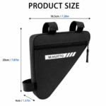 Black Bicycle Frame Bag - Triangular Storage Bag for Cycling, Outdoor Rides and Daily Commuting - Image 6