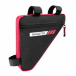 Black-red Bicycle Frame Bag - Triangular Storage Bag for Cycling, Outdoor Rides and Daily Commuting