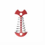 Red Fishbone Spring Tent Pegs - 5 Pack Outdoor Camping Stakes for Tent Guy Lines, Canopy and Board Fixing